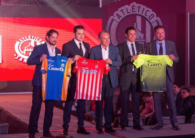 La presentación de la inversión del Atlético de Madrid en el Atlético San Luis. / Foto: @AtletideSanLuis