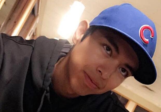 Kristian Ayoungman, a 24-year-old hockey player and champion pow wow dancer from the Siksika First Nation in southern Alberta, was shot in the head while he and his friends were in a vehicle being chased down a rural highway between Strathmore and Siksika on March 17, 2019. (Ayoungman Family - image credit)