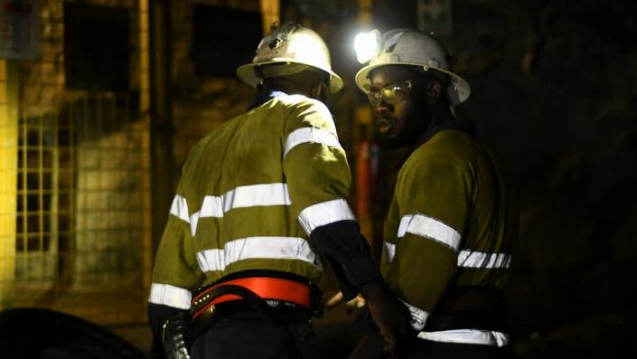 Rescuers at the Perkoa zinc mine