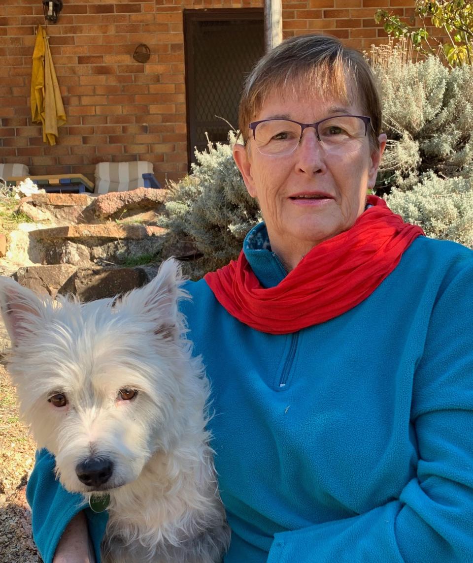 Stanthorpe mail contractor and her dog Barry. Source: Jenny Hillman