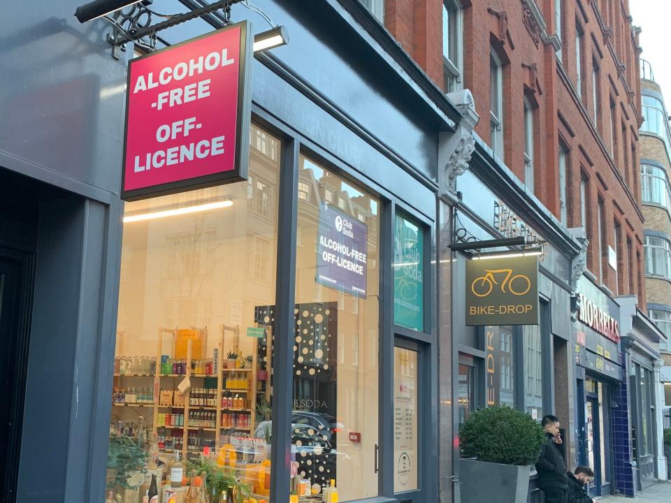 A non-alcoholic off-licence opened in London.