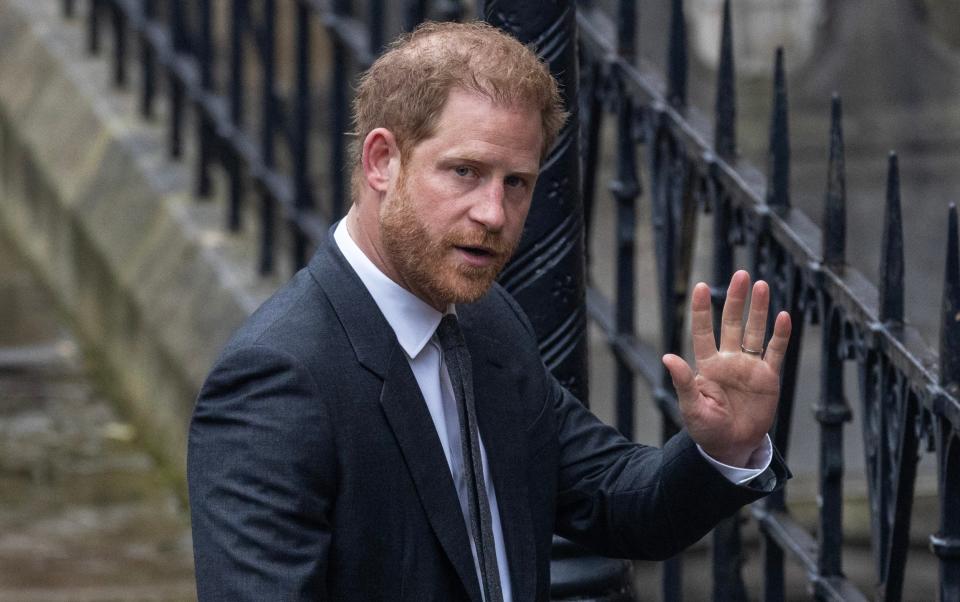 Prince Harry, pictured last month outside the High Court for his privacy case against the owner of the Daily Mail, has come under scrutiny after admitting taking drugs - Julian Simmonds for The Telegraph