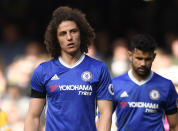 <p>Britain Soccer Football – Chelsea v Crystal Palace – Premier League – Stamford Bridge – 1/4/17 Chelsea’s David Luiz looks dejected Action Images via Reuters / Tony O’Brien Livepic EDITORIAL USE ONLY. No use with unauthorized audio, video, data, fixture lists, club/league logos or “live” services. Online in-match use limited to 45 images, no video emulation. No use in betting, games or single club/league/player publications. Please contact your account representative for further details. </p>