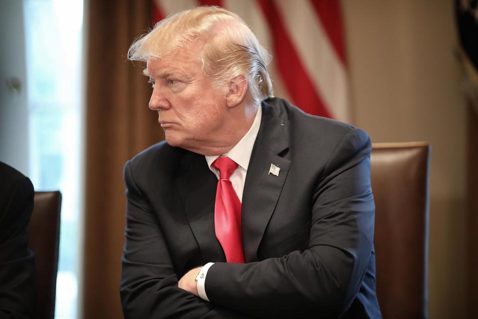 President Donald Trump participates in a meeting with leaders of the steel and aluminum industries at the White House: Win McNamee/Getty Images