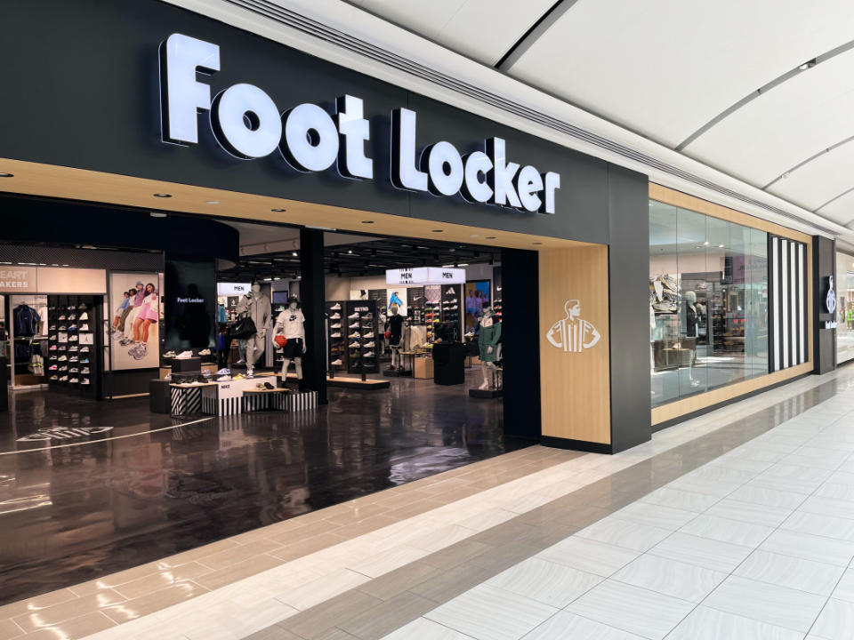 Exterior view of a Foot Locker store.<p>Foot Locker</p>