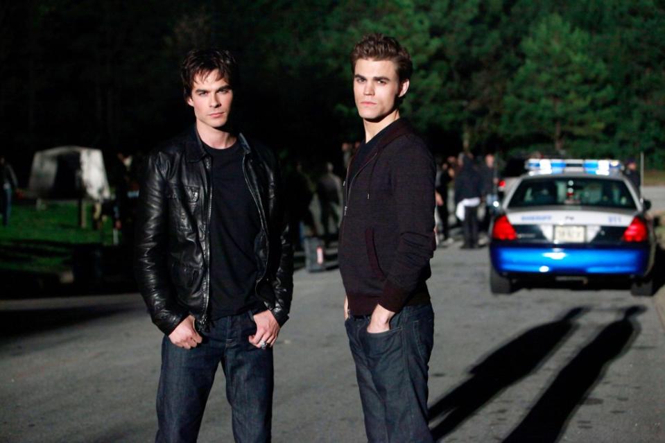 Ian Somerhalder and Paul Wesley on “The Vampire Diaries.” CW Network/Courtesy Everett Collection