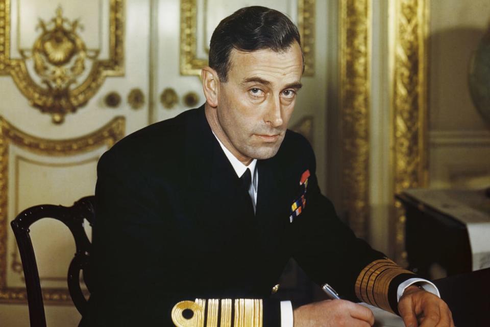 <div class="inline-image__caption"><p>Admiral Of The Fleet Earl Mountbatten Of Burma, Admiral Lord Louis Mountbatten sitting at his desk (close-up, looking up), circa 1943. </p></div> <div class="inline-image__credit">British Official Photographer/ IWM via Getty Images</div>