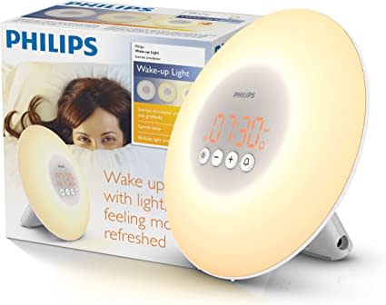 Philips SmartSleep Wake-Up Light Therapy Alarm Clock. Image via Amazon.