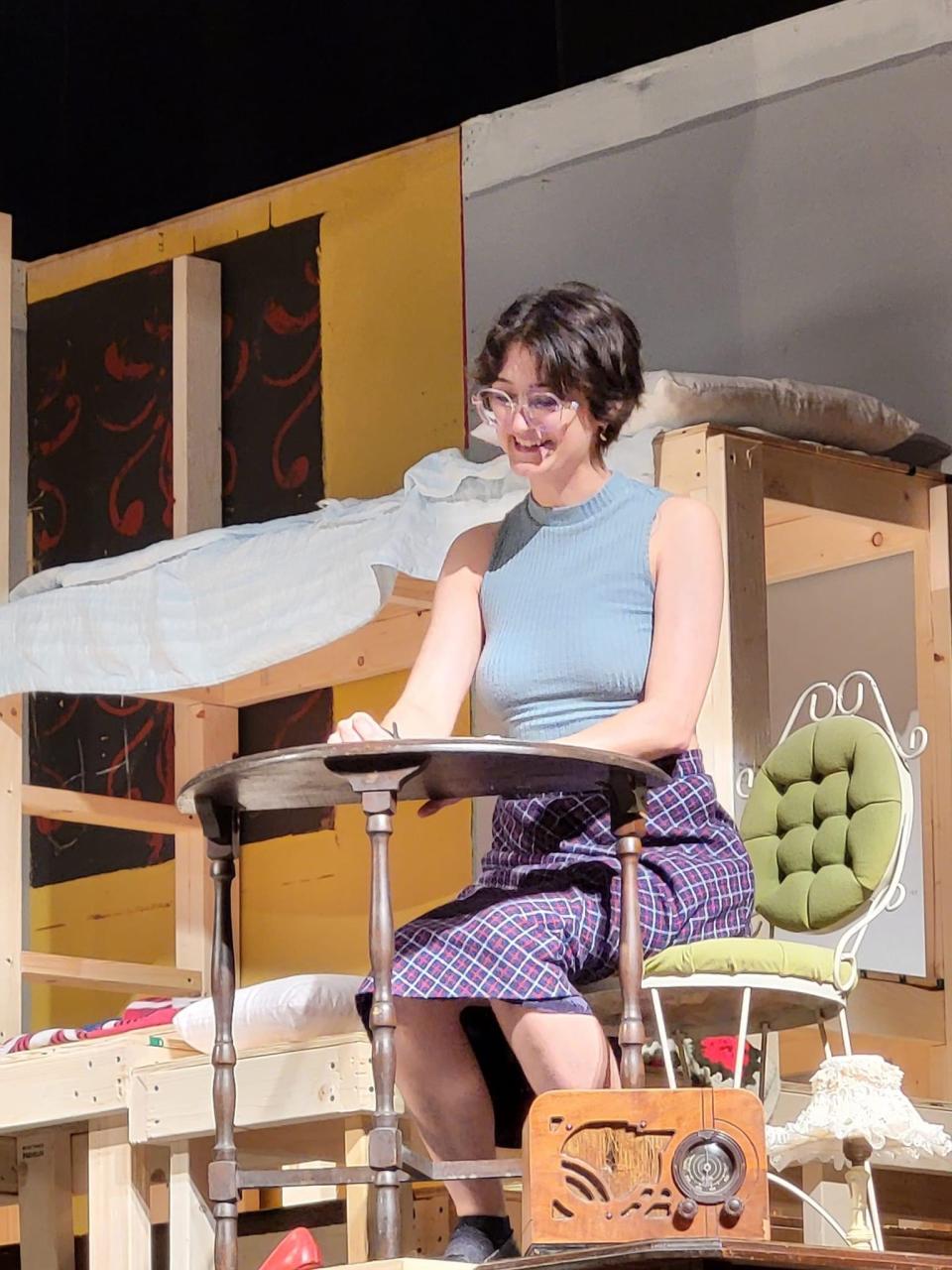 Maz Neamand As Anne Frank in the Monticello Opera House production of "The Diary of Anne Frank," running April 21-May 7, 2023.