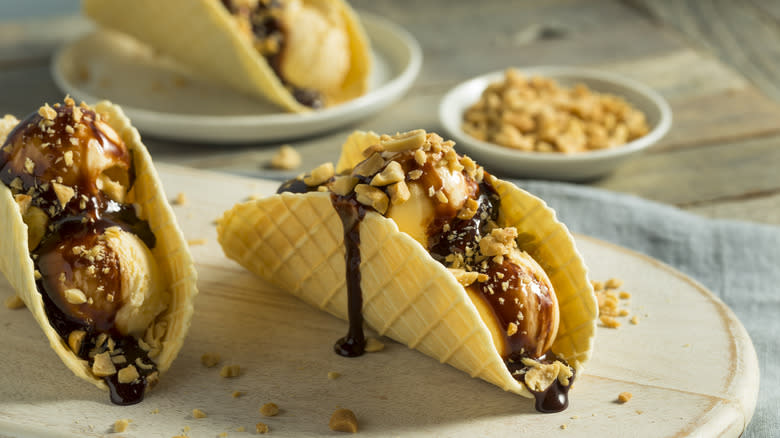 Ice cream tacos