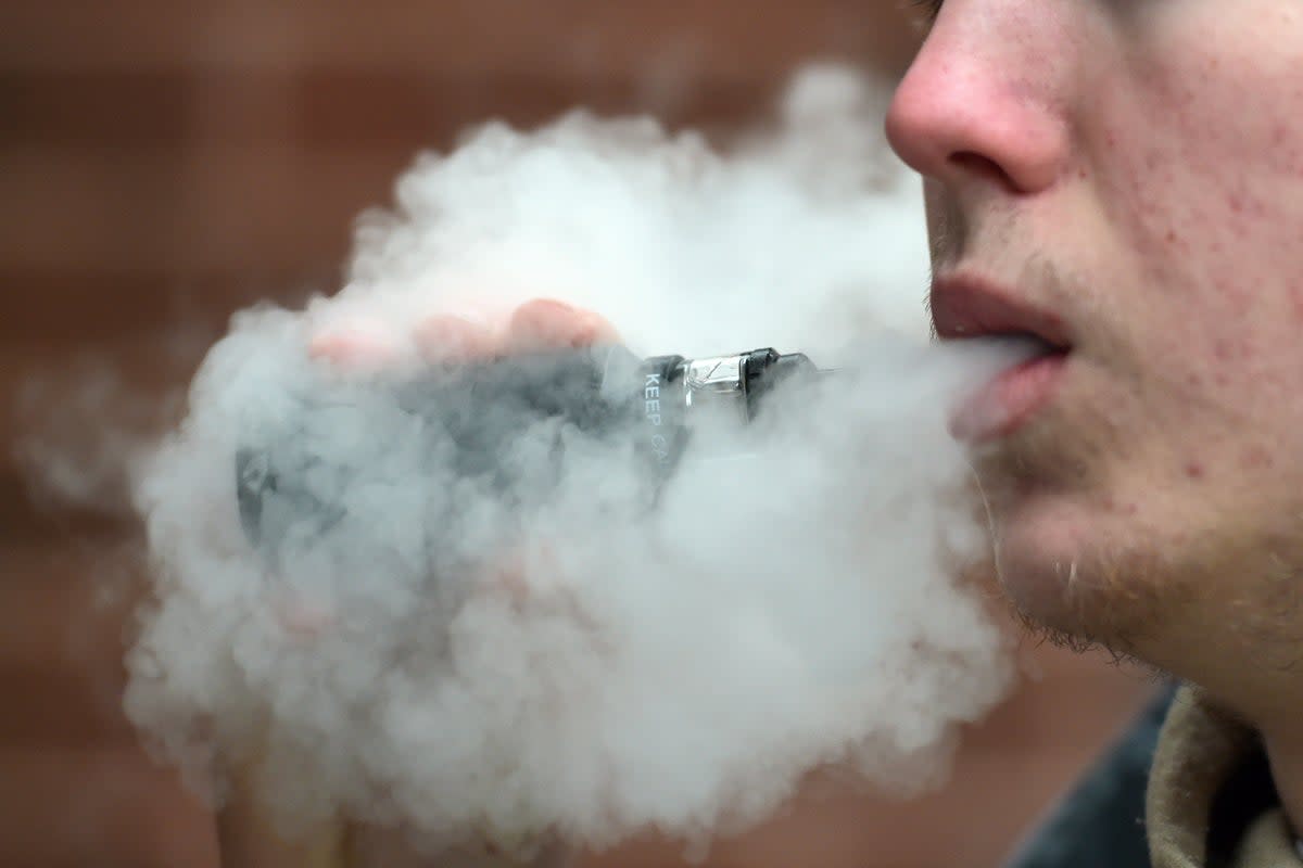 The Health and Social Care Committee said the government should consider bringing in plain packaging for vapes in line with other tobacco products (PA)