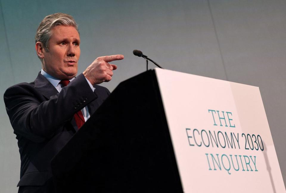 Keir Starmer warned again any major spending boost if Labour wins power (AFP via Getty)