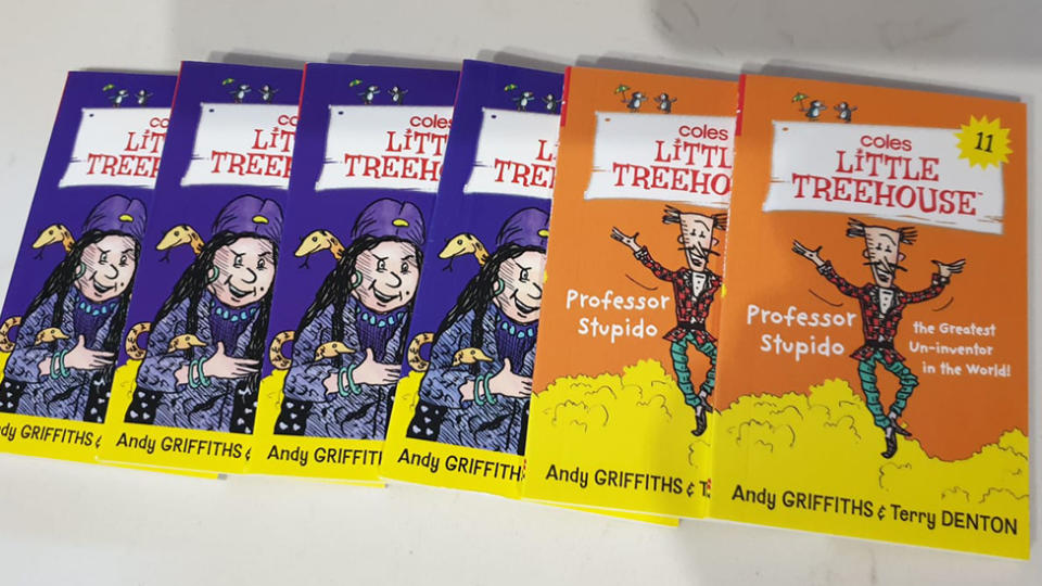 Coles customers showing multiple copies of the same Little Treehouse books.