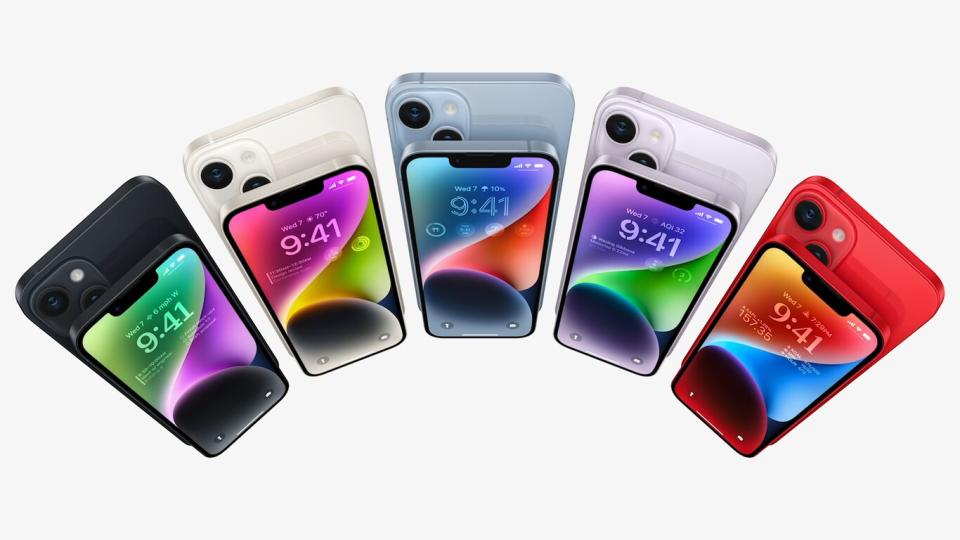 Los colores del nuevo iPhone 14