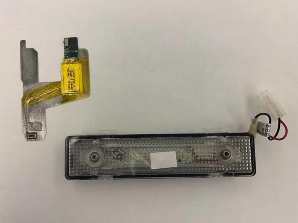 These devices were used to skim credit cards at an ATM in Clovis, according to police.