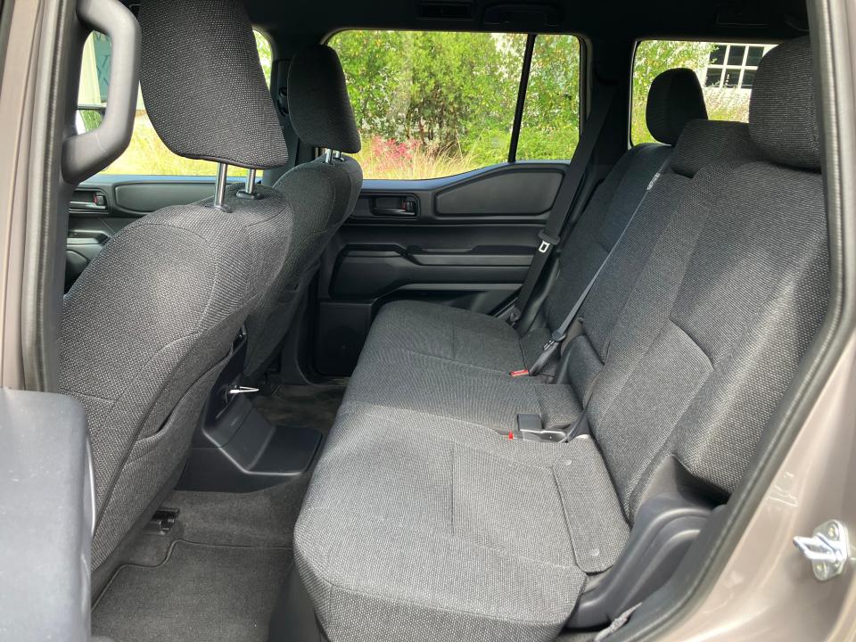 The rear seats of the new Toyota Land Cruiser