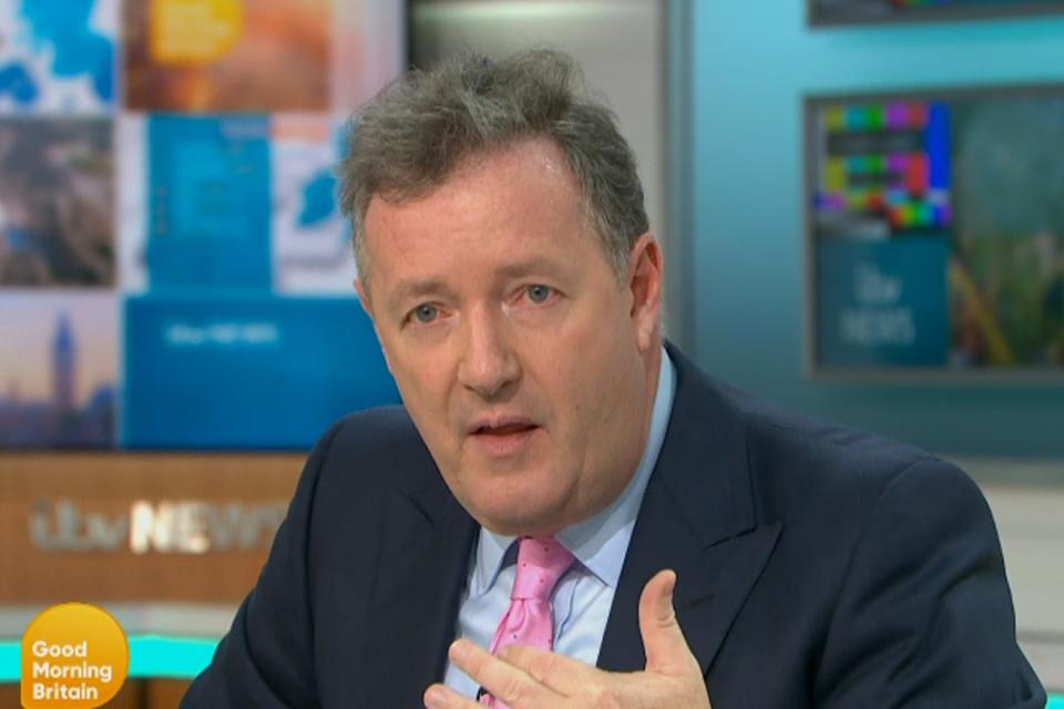 Piers Morgan was back on the show today after a week off (Good Morning Britain)