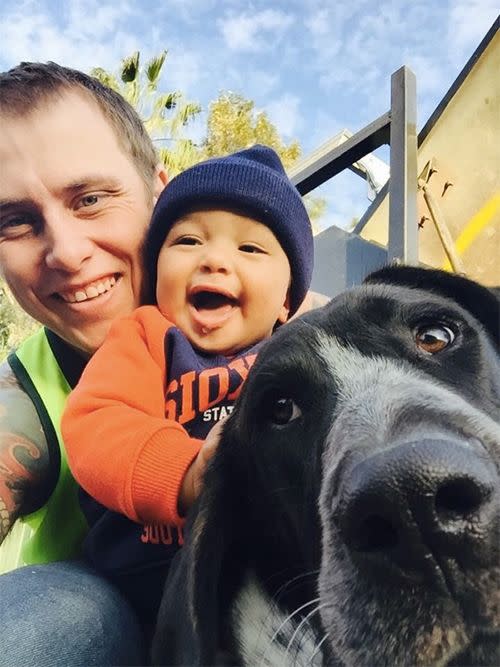 Cameron Morton felt helpless when he found out that his dog was ill. Photo: Supplied