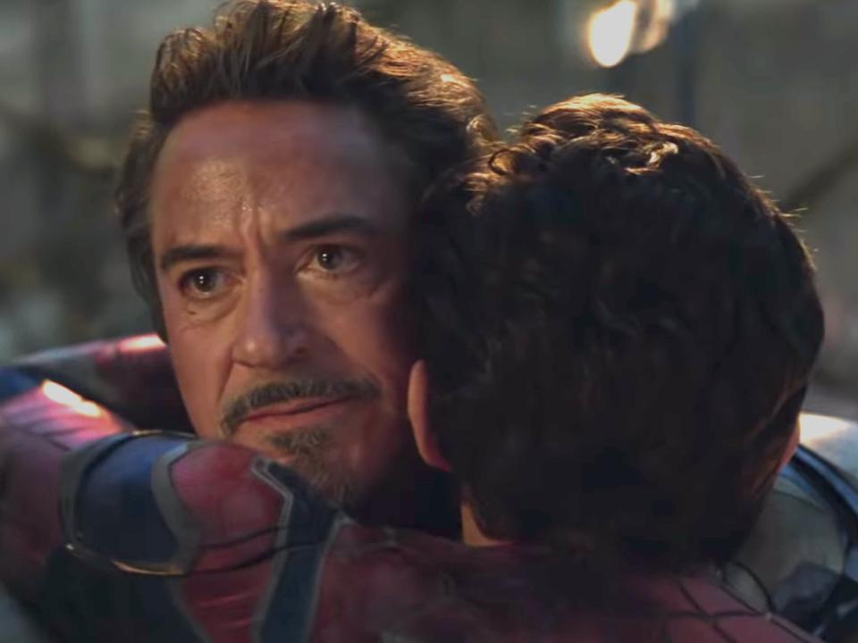 avengers endgame tony stark peter parker