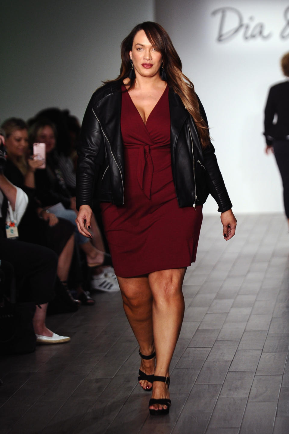 Nia Jax walks the runway during the Dia&Co fashion show and industry panel at the CURVYcon at Metropolitan Pavilion West on September 8, 2017 in New York City.