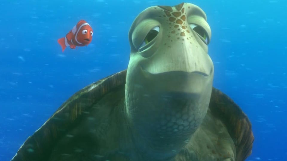 Crush smiles with Marlin in Finding Nemo