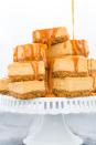 <p>With a warm glaze, these cheesecake bars are a butterscotch lover's dream.</p><p>Get the recipe from <a href="https://www.delish.com/cooking/recipe-ideas/recipes/a43591/butterscotch-cheesecake-bars-recipe/" rel="nofollow noopener" target="_blank" data-ylk="slk:Delish" class="link ">Delish</a>.</p>