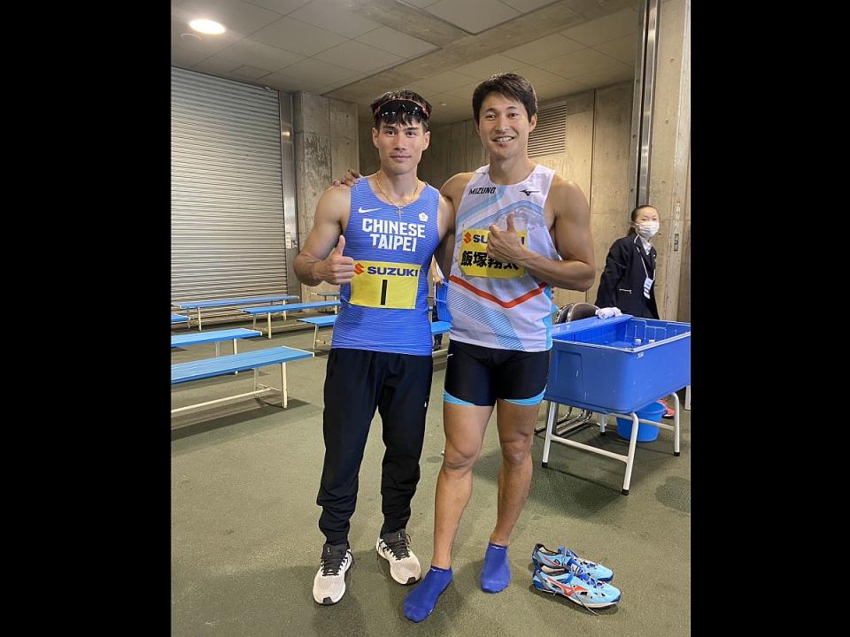 楊俊瀚跑出四年來最快的200公尺成績，獲得靜岡田徑賽銅牌。（圖：田徑協會提供）