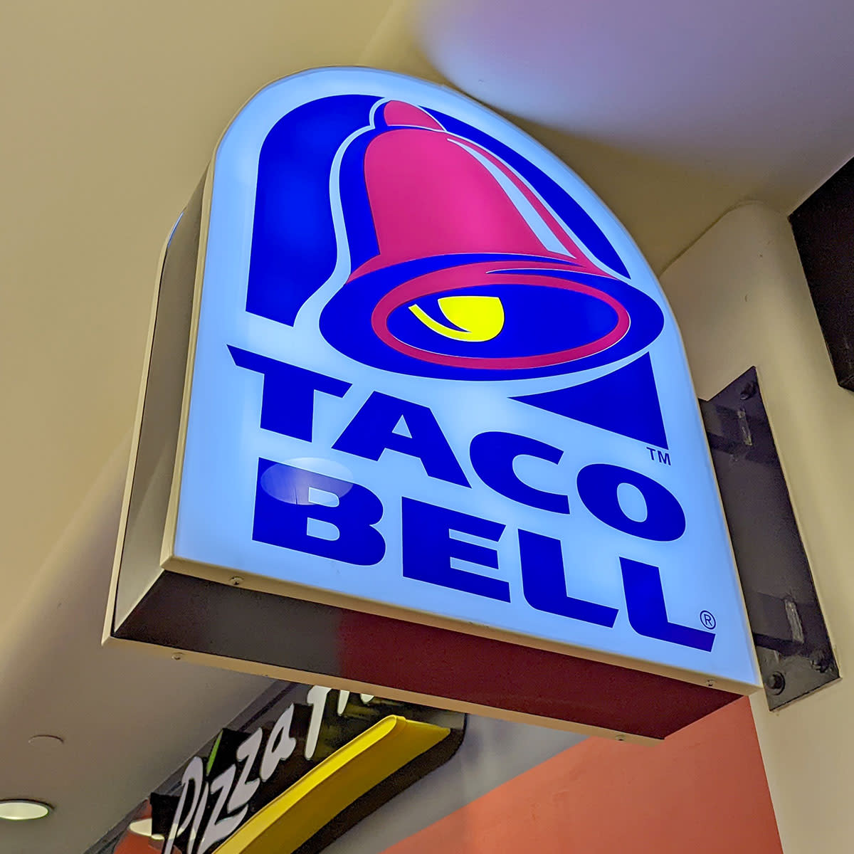 Taco Bell signage inside store