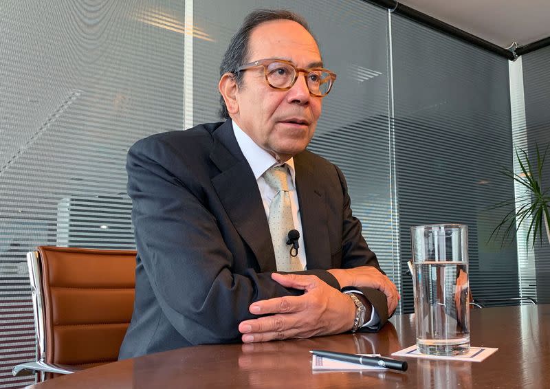 FILE PHOTO: President of Business Coordinating Council (CCE) Carlos Salazar attends an interview with Reuters, in Mexico City