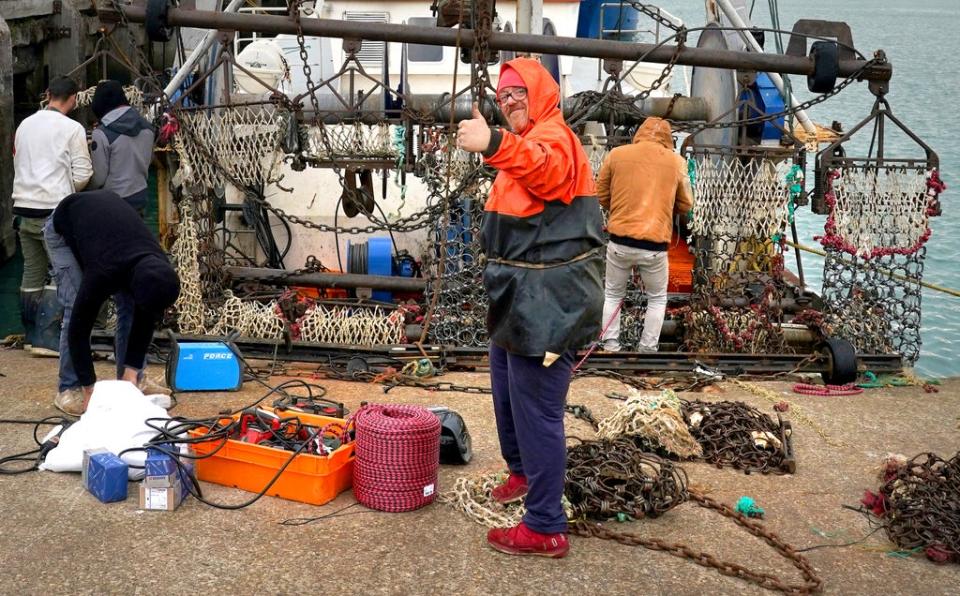 A French fisherman in the port of Boulogne (PA) (PA Wire)