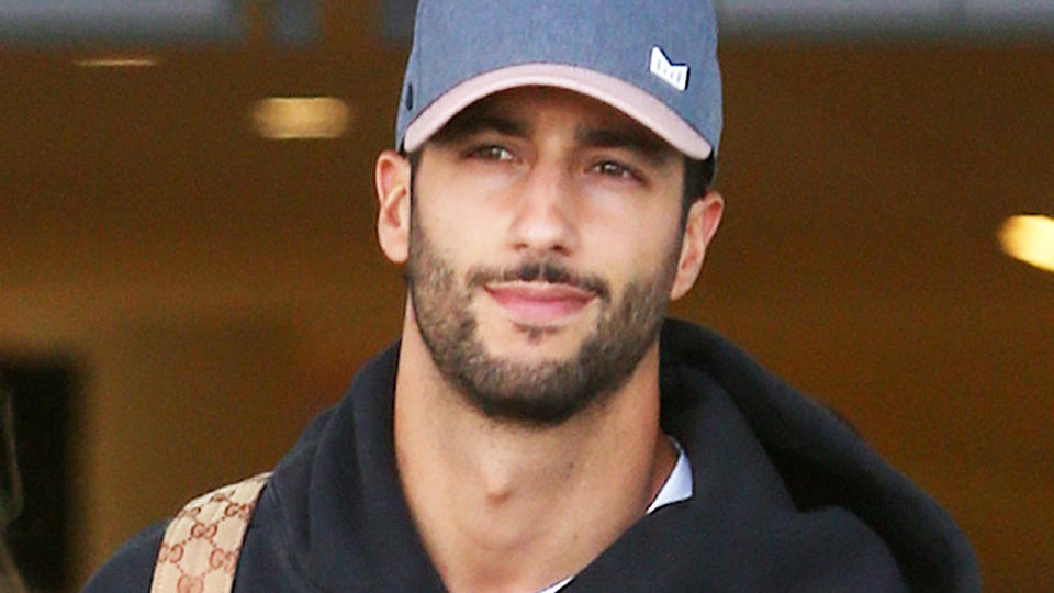 Daniel Ricciardo, pictured here at Perth Airport in March, 2020.