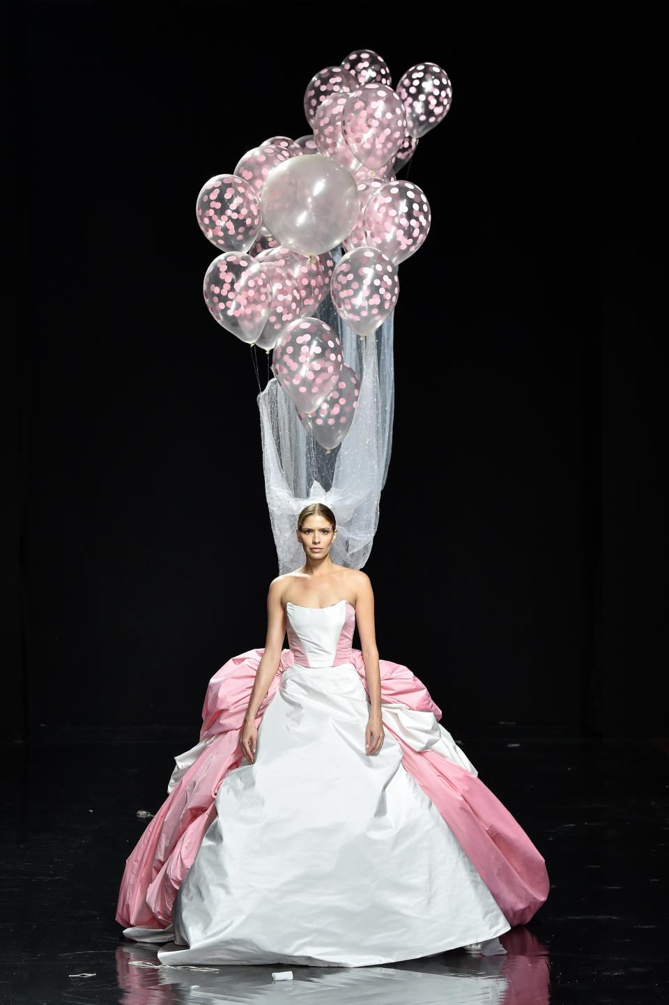 PARIS, FRANCE - JANUARY 22: A model walks the runway during the Celia Kritharioti Spring Summer 2019 show as part of Paris Fashion Week on January 22, 2019 in Paris, France. (Photo by Peter White/Getty Images)