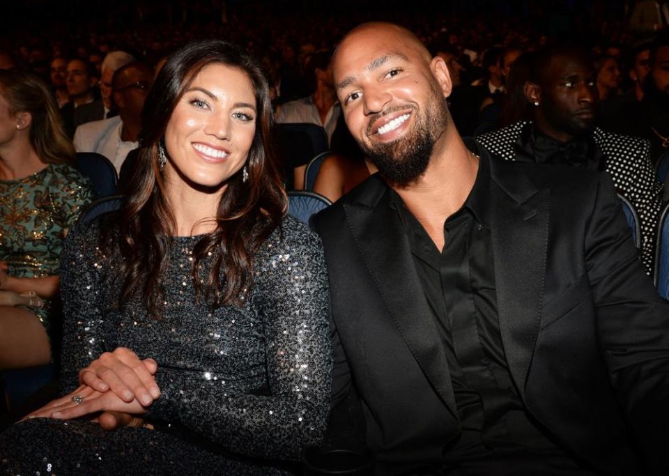 Hope Solo and Jerramy Stevens | Kevin Mazur/WireImage
