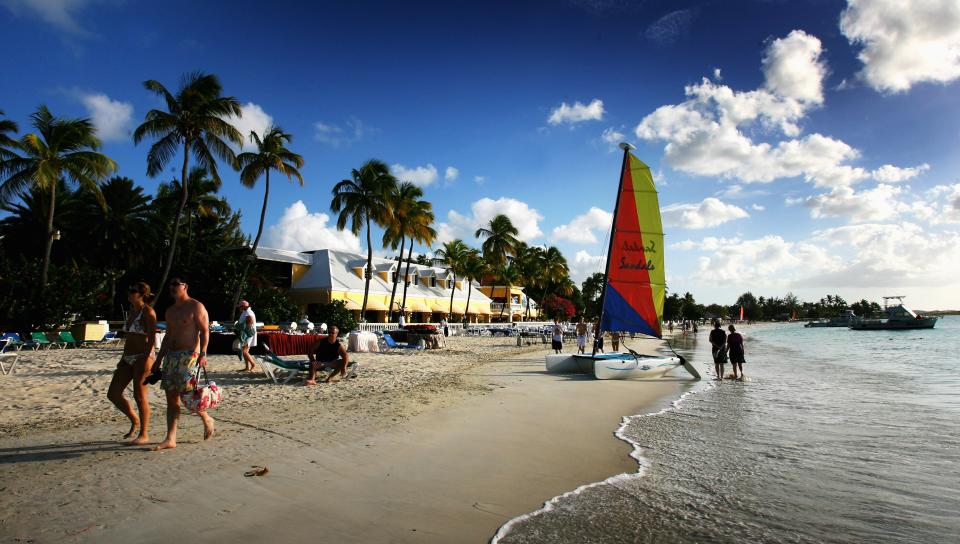 <p>Dickenson Bay in Antigua.</p> (Getty)