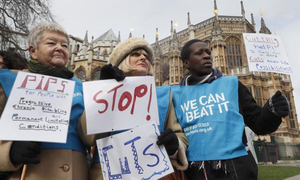 PIP protest in London