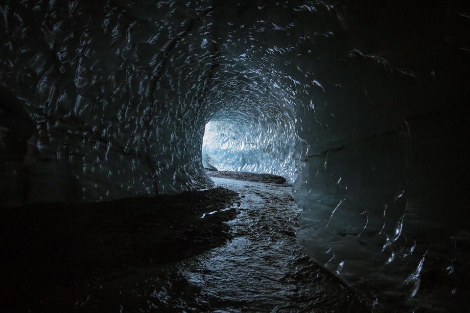 An ice cave in Iceland.