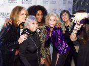 Gloria Steinem, Robin Morgan, Sarah Jones, Jane Fonda, and Jessica Neuwirth take a selfie during the Sisterhood Is Global Institute (SIGI) 35th Anniversary Celebration at Apella in New York City on Tuesday.