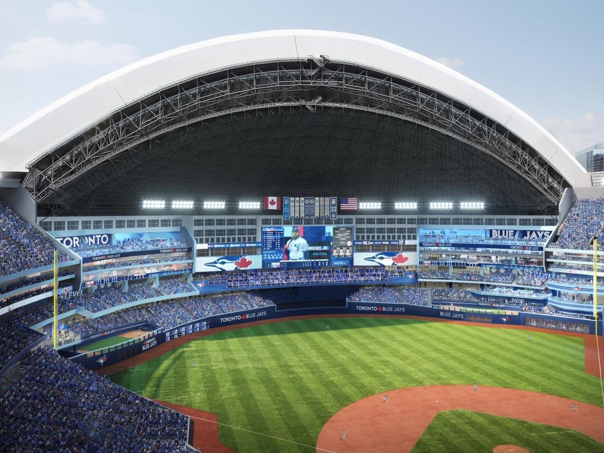 The Blue Jays released renderings on Thursday for what Rogers Centre will look like after the renovations are complete. (Blue Jays - image credit)