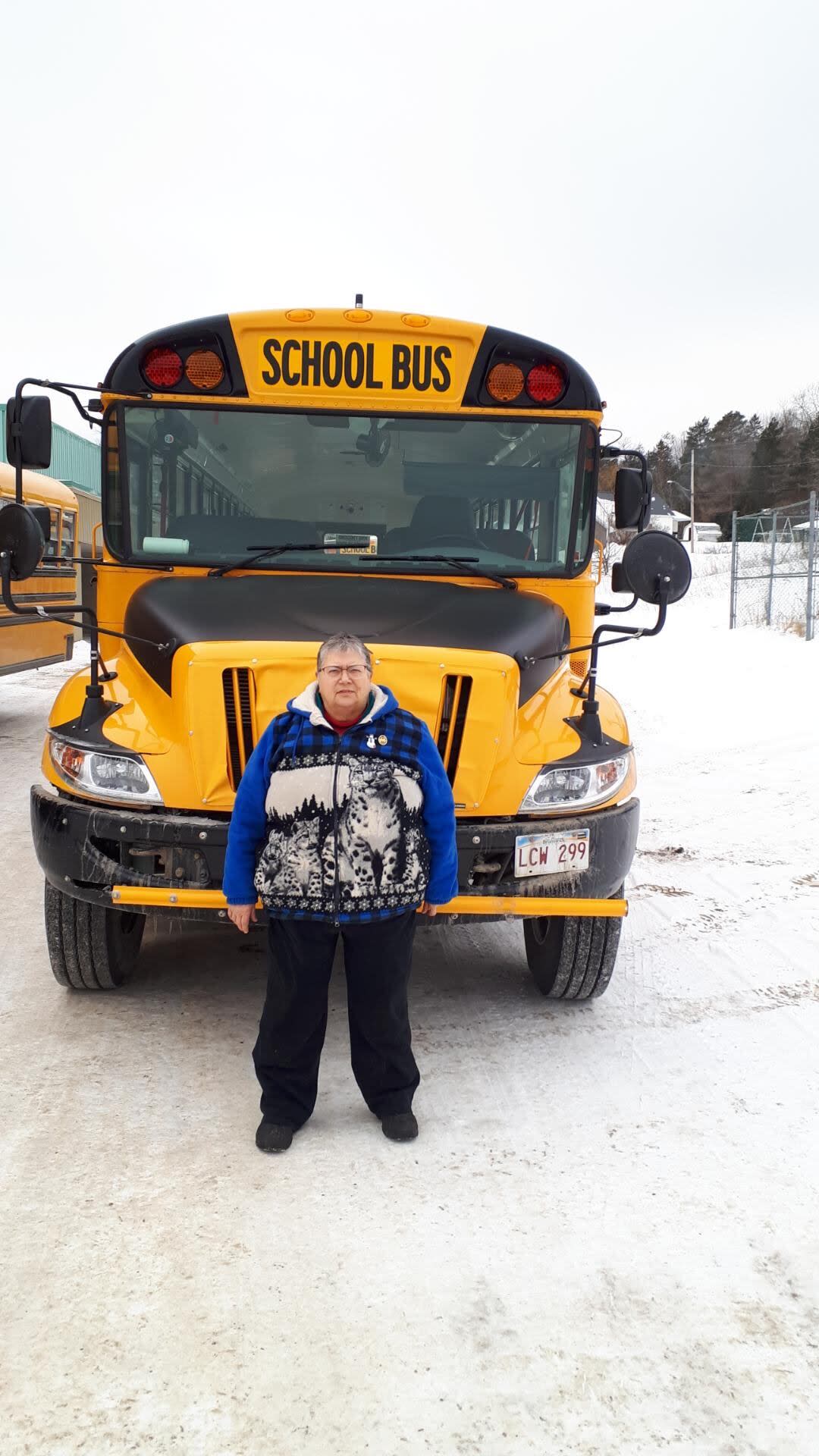 Karen Green, a retired bus driver who drove two generations of students to and from school in the Plaster Rock area, says she is concerned about the shortage of bus drivers.  (Submitted by Karen Green - image credit)