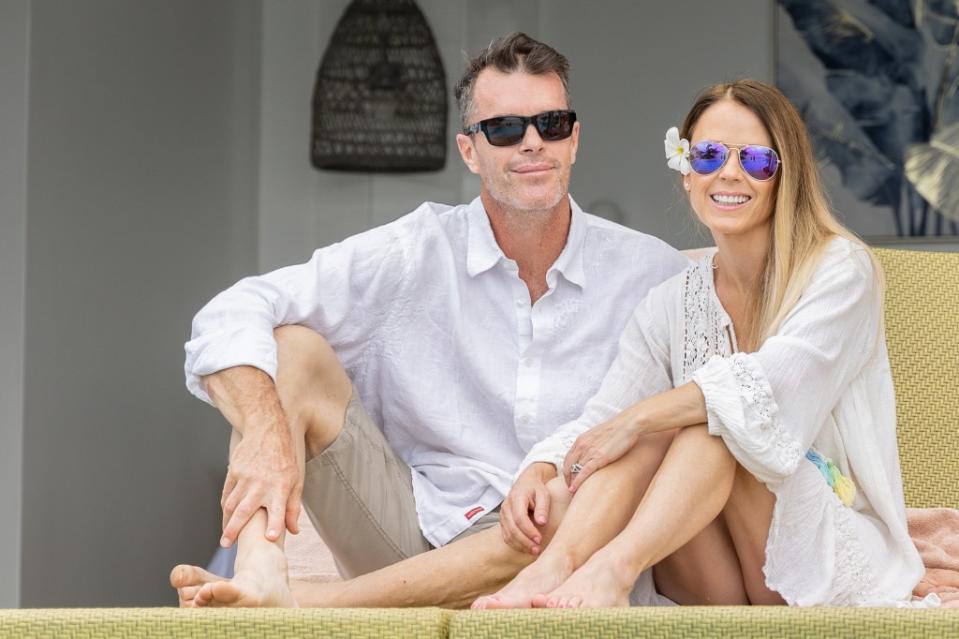 Ryan and Trista Sutter, pictured on vacation in Willemstad, Curacao on Nov. 29, 2022, are currently living apart, according to Ryan’s cryptic social media posts. Getty Images for Sandals Resorts