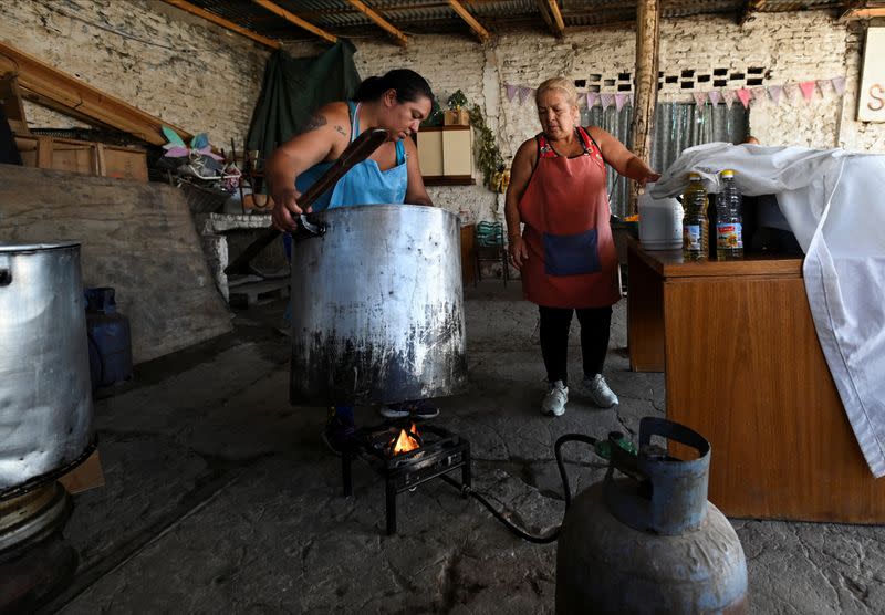 Soup kitchen in the working-class neighbourhood Villa Fiorito, Buenos Aires