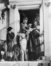 <p>Attorney General Robert F. Kennedy and his wife, Ethel, give out Halloween candy to kids during a "Trick of Treat for UNICEF" event. </p>