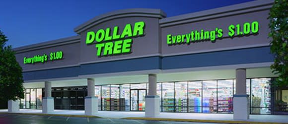 The exterior of a Dollar Tree store