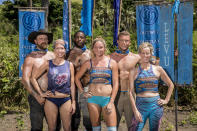 <p>Levu members Ben Driebergen, Chrissy Hofbeck, Alan Ball, Ashley Nolan, John “JP” Hilsabeck, and Katrina Radke (Photo: Robert Voets/CBS) </p>