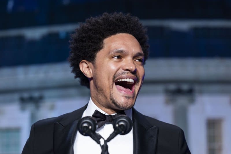 Trevor Noah speaks at the White House Correspondents' gala in 2022. File Photo by Jim Lo Scalzo/UPI