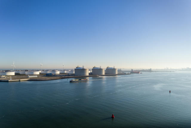 Oil tankers are the main source of transport for the valuable resource, Rotterdam port is pictured. (Getty)