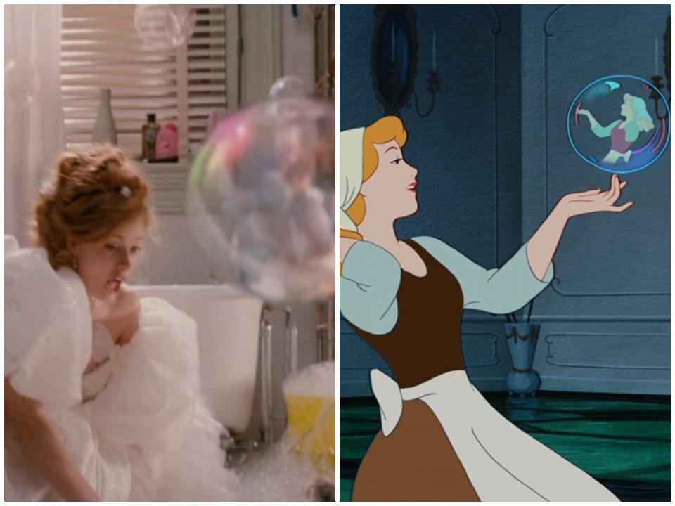 bubbles in enchanted and cinderella