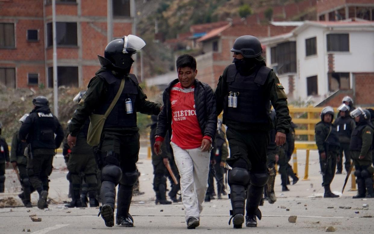 Supporters of Evo Morales clash with police in La Paz - Getty Images South America