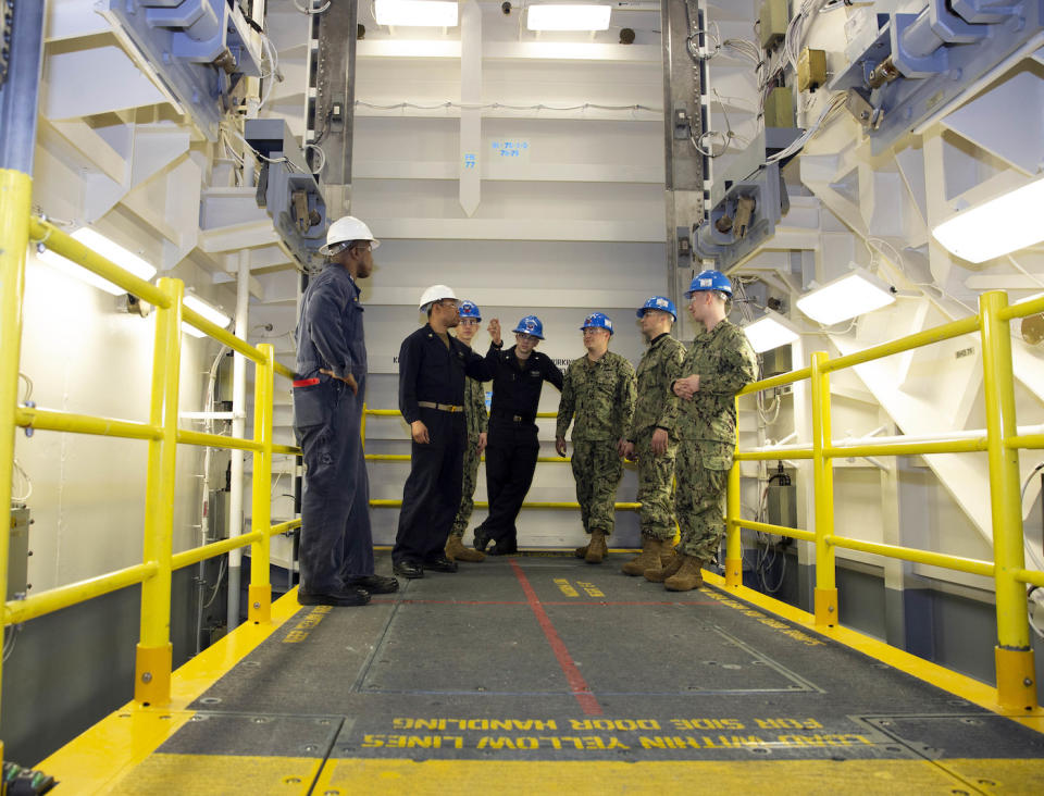 Navy Gerald R. Ford aircraft carrier weapons elevator