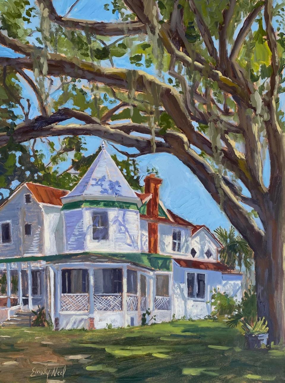 Artist Emily Neel painted this image of the historic home at Green Gables in Melbourne. Visit greengables.org.